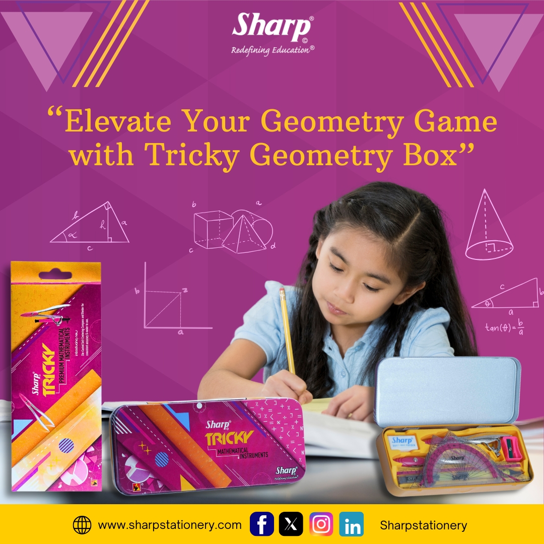 sharpstationer's tweet photo. 📐✨ Master Geometry Like a Pro with Sharp Tricky Geometry Box! ✨📐

Sharp Stationery brings you the Tricky Geometry Box, 🎓💡

🌐 Visit: https://t.co/yHbCEzXxEW

#SharpStationery #TrickyGeometryBox #RedefiningEducation #MathMadeEasy #GeometryGoals #BackToSchool https://t.co/Dc1dtmM1Jn