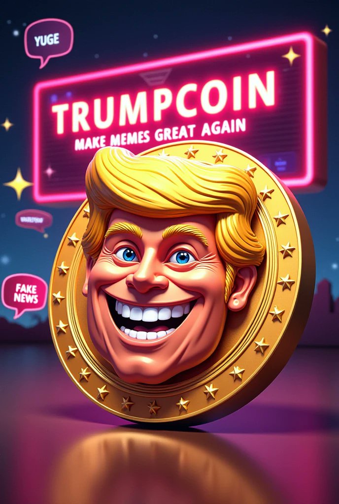 CoiinTrump's tweet photo. 🚀 The future of memes has arrived! TrumpCoin is here to make history in the crypto world. Let's take memes to a whole new level! 💰 YUGE and TREMENDOUS! #Crypto #MemeCoin #TrumpCoin #DonaldTrump #Bitcoin https://t.co/v5VxgbCGIz