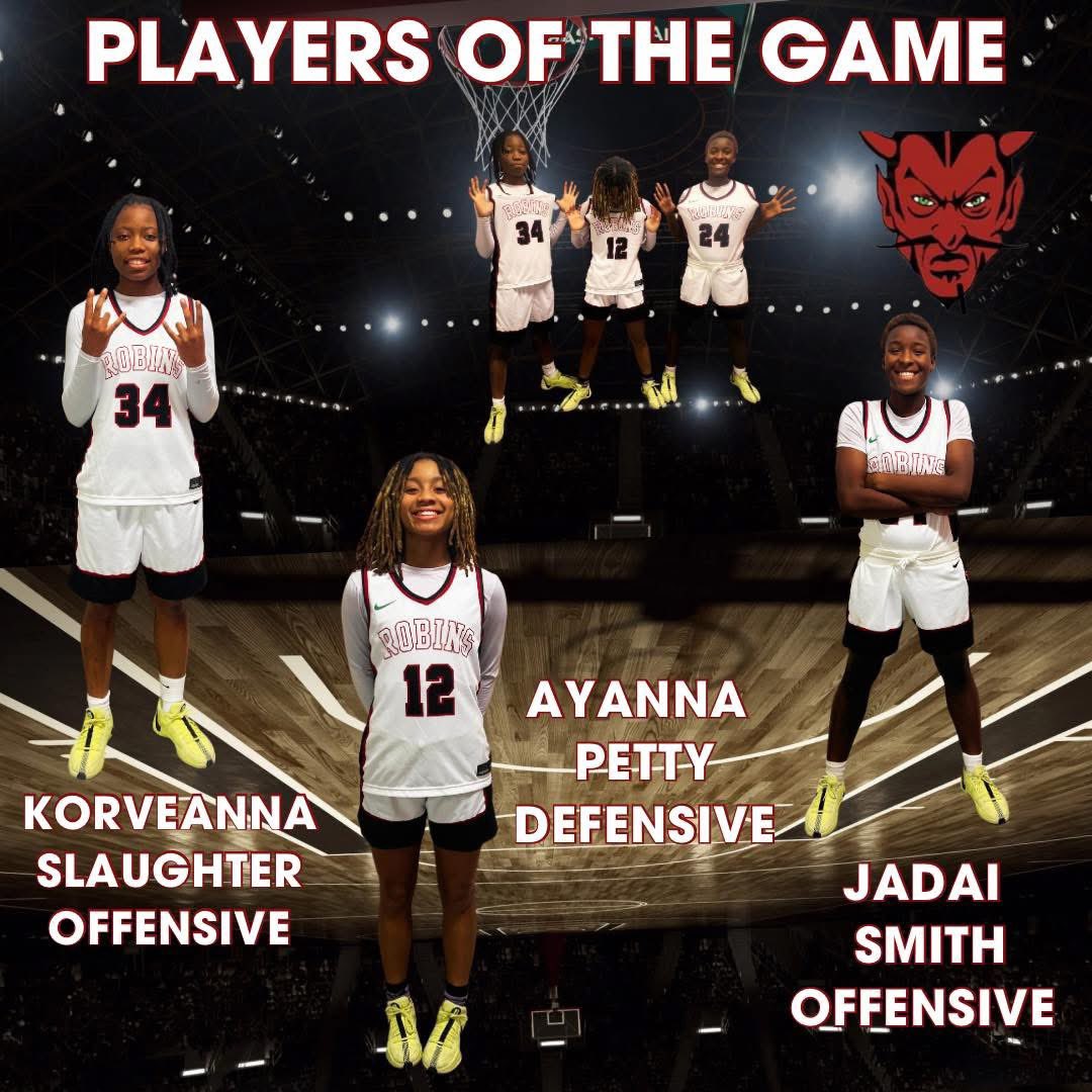 WR_Demonettesgbb Official (@demonettesgbb) on Twitter photo WRHS VS PHS(Lady Panthers)
Final Score
74-26
🏀Game Stats🏀
<a href="/D1korve/">Kor’Veanna Slaughter</a> : 2R|2A|7S|19P
Jadai Smith: 7R|12P
<a href="/Trinitee_Thomas/">Trinitee Thomas</a> : 5R|6S|9P
Verkesia Fuller: 3R|6P
Janelle Turner: 8R|6S|7P
Chyann Phillips: 4R|7P
Ayanna Petty: 4R|2A|5S|7P
Kennedy Jacobs: 3R|3A|2P
<a href="/LailaTHEballer/">Laila Howard Haney</a> : WRHS VS PHS(Lady Panthers)
Final Score
74-26
🏀Game Stats🏀
<a href="/D1korve/">Kor’Veanna Slaughter</a> : 2R|2A|7S|19P
Jadai Smith: 7R|12P
<a href="/Trinitee_Thomas/">Trinitee Thomas</a> : 5R|6S|9P
Verkesia Fuller: 3R|6P
Janelle Turner: 8R|6S|7P
Chyann Phillips: 4R|7P
Ayanna Petty: 4R|2A|5S|7P
Kennedy Jacobs: 3R|3A|2P
<a href="/LailaTHEballer/">Laila Howard Haney</a> :