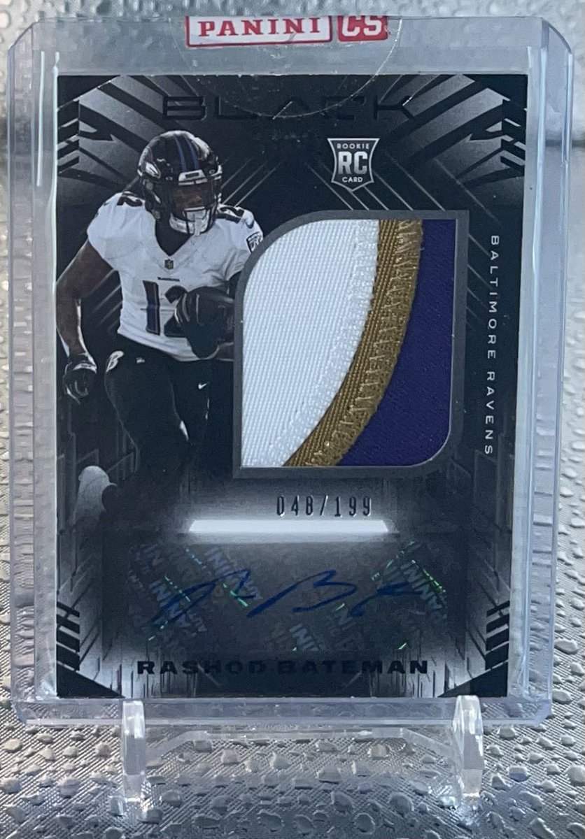 BruinsHobby's tweet photo. Check out Auto #RashodBateman /199 #Ravens Panini Black RPA Rookie W/Tri-Color GU Patch RC Opening Bid ONLY $9.99! https://t.co/kf2BZv4Vxn #eBay via @eBay
#RavensFlock #NFL #NFLPlayoffs #TheHobby #sportscards https://t.co/DknQM3I6km