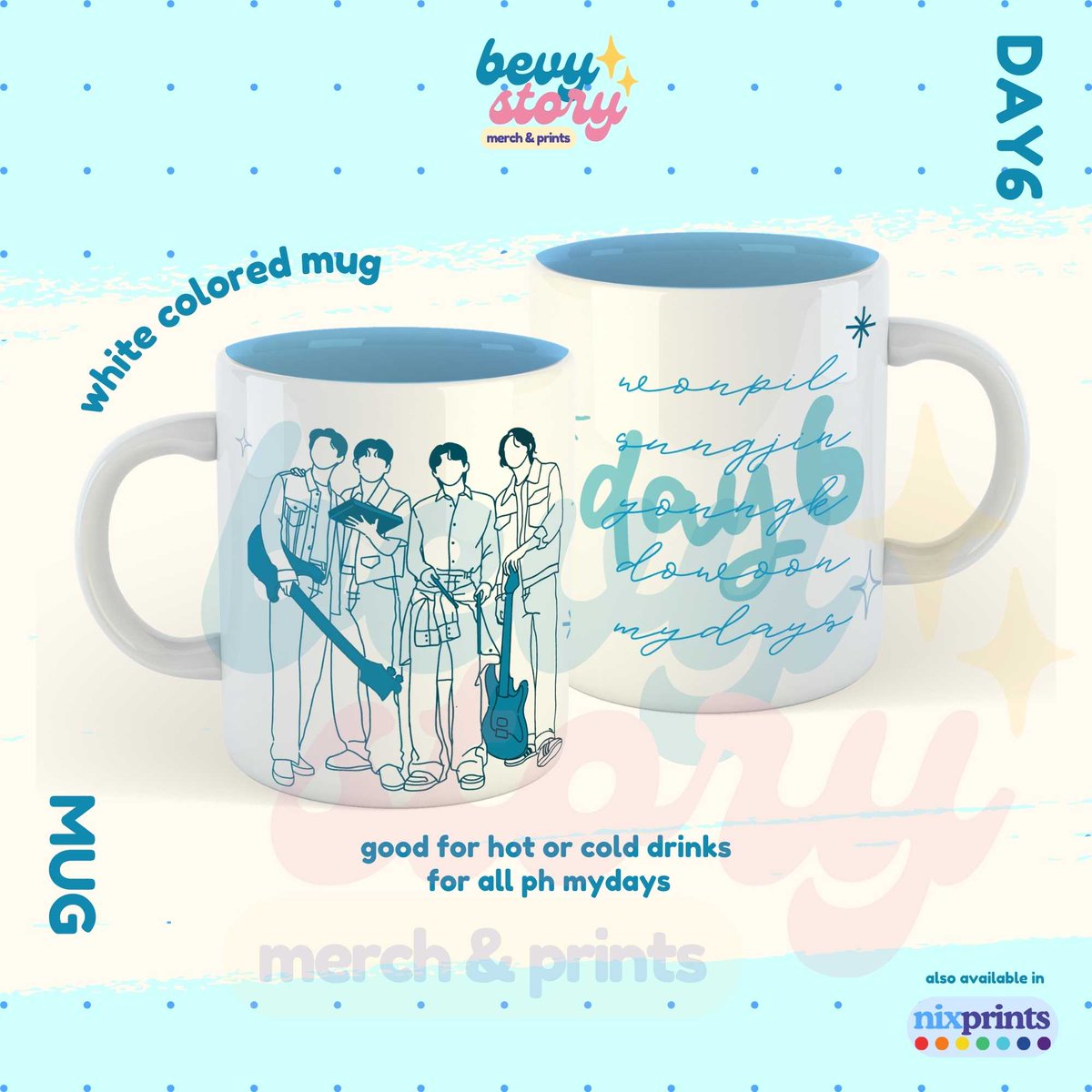 BevyStory's tweet photo. Caffeine and kindness, and more of #Day6 . Avail in white coloured mug, clear and frosted ✨💙💙💙💙

#Day6Challenge #foreveryoung #PersonalizedMug #day6 #day6memes #Mug #CoffeeMug #coffeemuggift https://t.co/VdoFeoXfvn