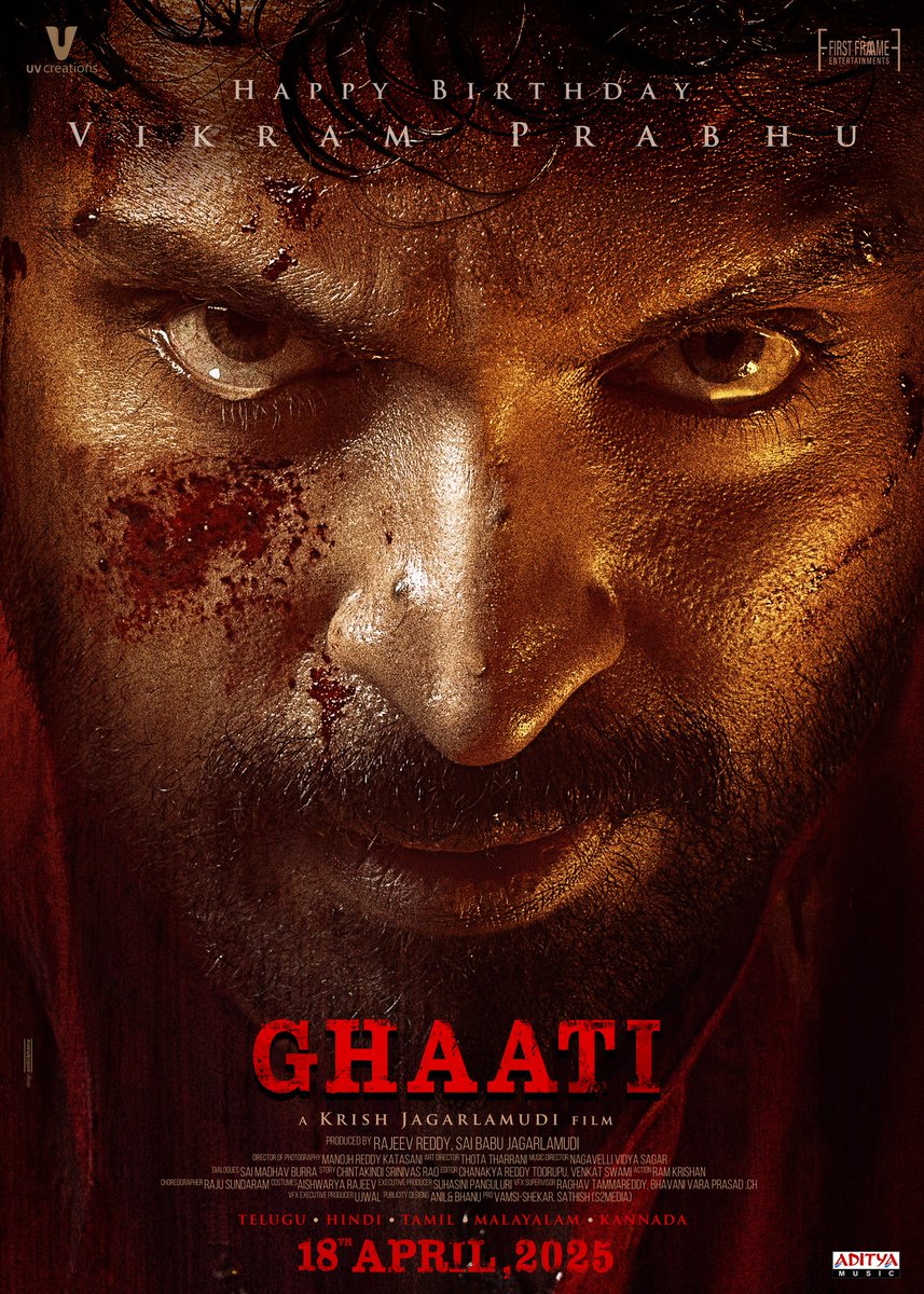 Krish Jagarlamudi (@dirkrish) on Twitter photo Happy Birthday to the exceptional <a href="/iamVikramPrabhu/">Vikram Prabhu</a> garu 🎉 It’s been a privilege to witness ur transformation into the fierce n fearless #DesiRaju and can’t wait for the world to experience ur #GHAATI energy, fire n magic on April 18th, 2025.
Stay Phenominal🔥 Happy Birthday to the exceptional <a href="/iamVikramPrabhu/">Vikram Prabhu</a> garu 🎉 It’s been a privilege to witness ur transformation into the fierce n fearless #DesiRaju and can’t wait for the world to experience ur #GHAATI energy, fire n magic on April 18th, 2025.
Stay Phenominal🔥