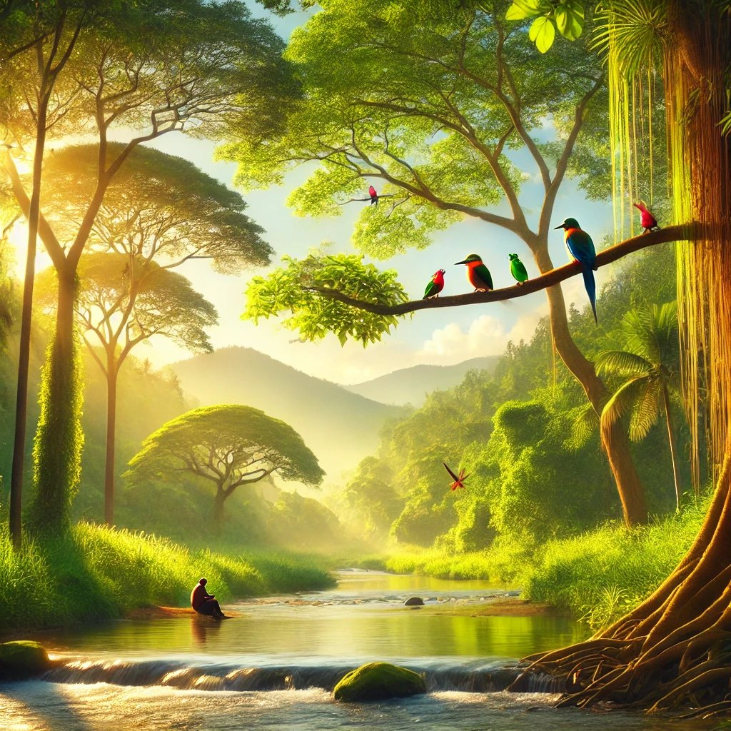 🌈🌴🪴प्रकृति के साथ रहने से वास्तव में मन और आत्मा को सुकून मिलता है  प्राकृतिक वातावरण में समय बिताने से तनाव कम होता है मानसिक शांति मिलती है और शरीर में सकारात्मक ऊर्जा का संचार होता है।

पेड़ों की हरियाली, पक्षियों का मधुर संगीत, नदी की बहती धारा, और हवा की ठंडी थपकियाँ न