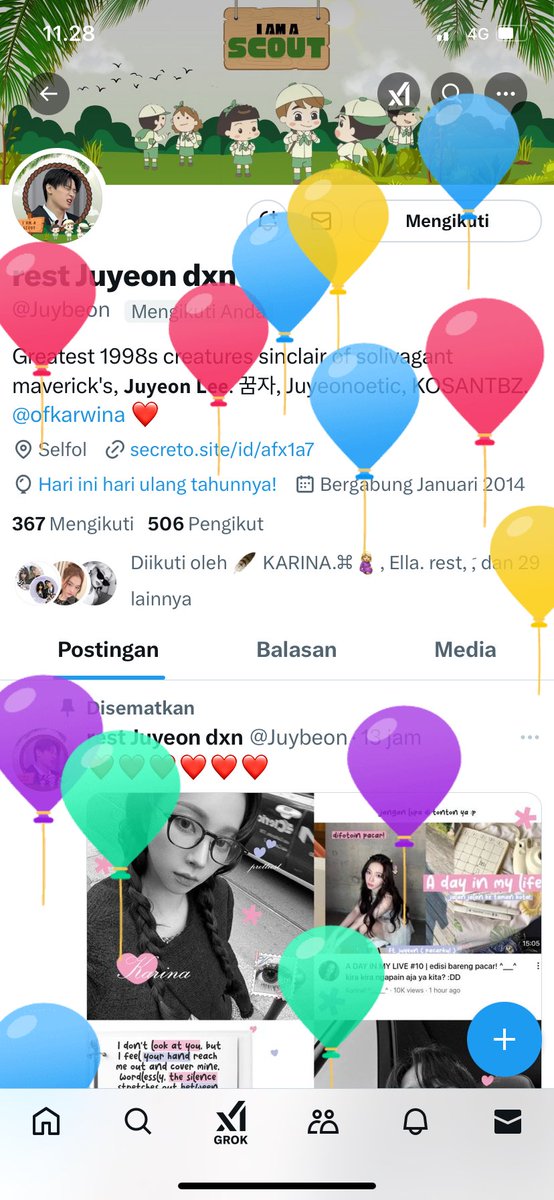 Main acc gue ultah nih Habede ngab 😍 <a href="/Juybeon/">ؘ</a>