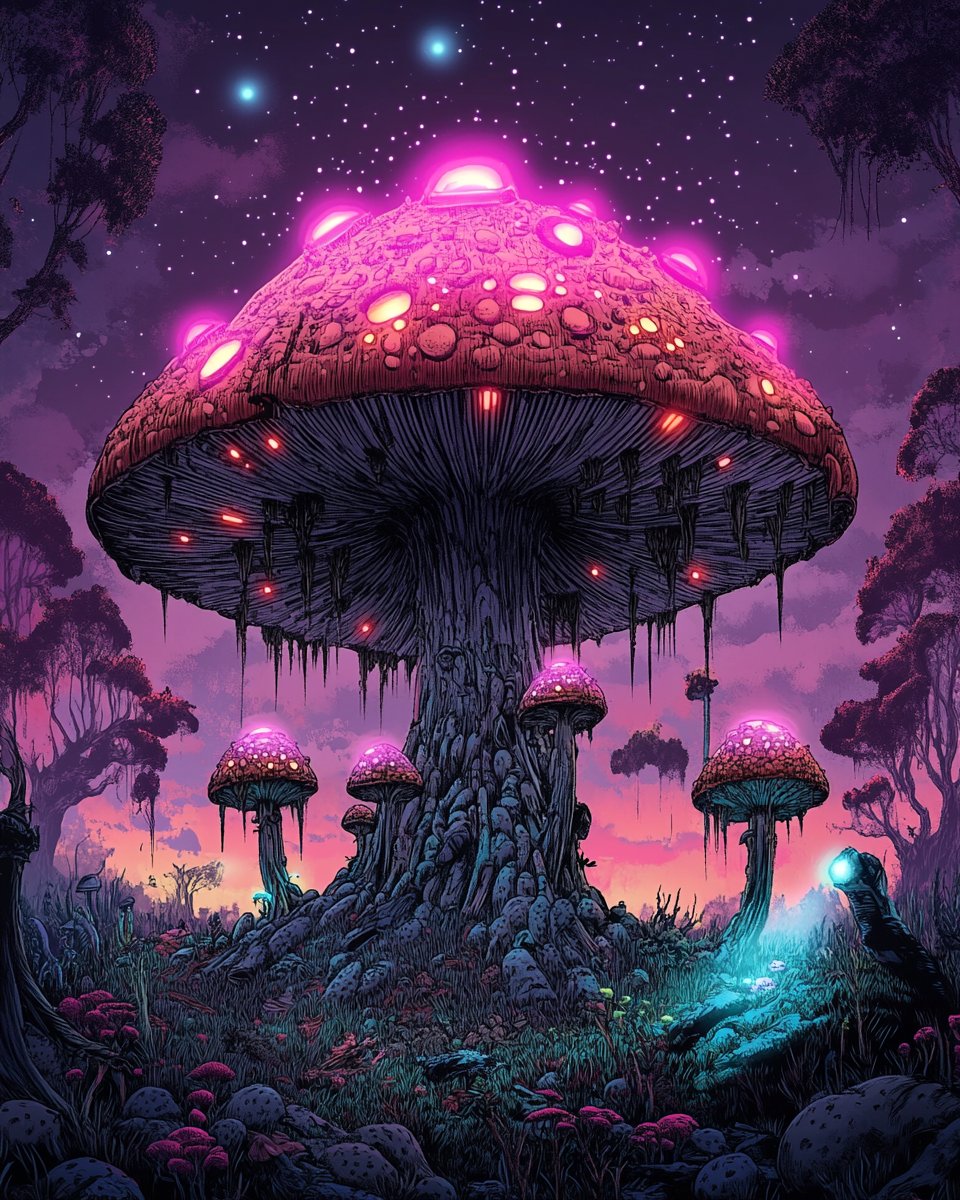 Mystical mushroom #aiart #aigenerated #midjourney