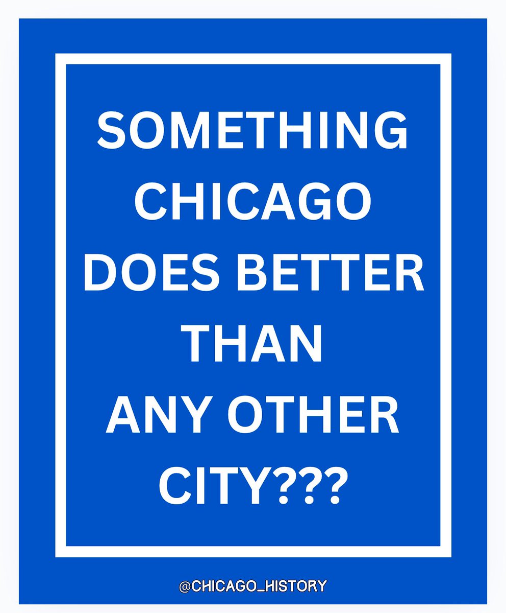 So what's Chicago doing better than anyone else?

#ChicagoHistory ☑️