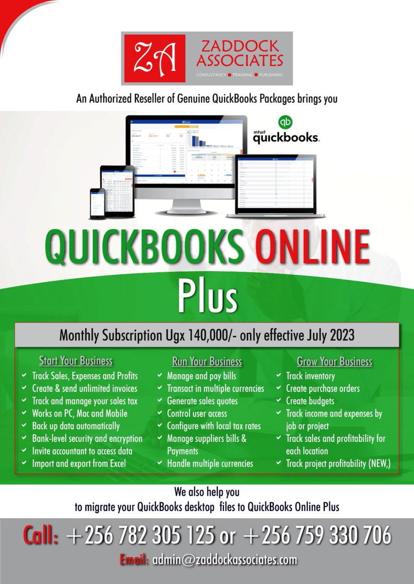 QuickBooks Online Plus can help you grow your business. See the flier for more of it's features. 

#QuickBooks #Accounting #Software