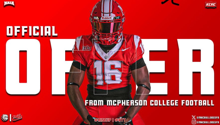 Kam Hilliard🏝️ (@kamhill_5) on Twitter photo #AGTG Extremely blessed to be able to say l've received my 1st official offer from <a href="/CoachJFisc/">Coach Fiscus</a> McPherson College today #AGTG Extremely blessed to be able to say l've received my 1st official offer from <a href="/CoachJFisc/">Coach Fiscus</a> McPherson College today