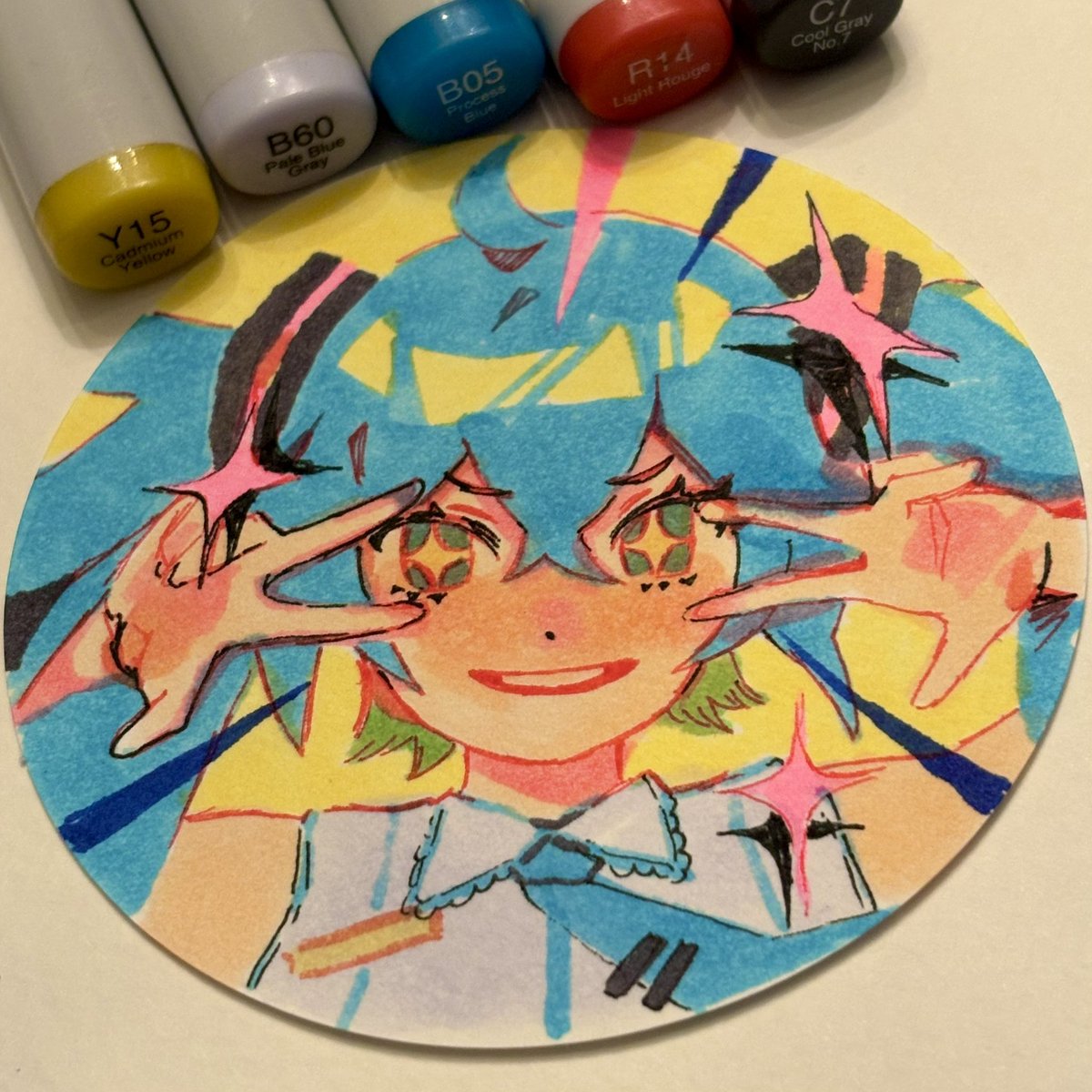 NovaBorealisArt's tweet photo. Miku Miku BEAM 
copic fun > w < https://t.co/YXRtbosnbp