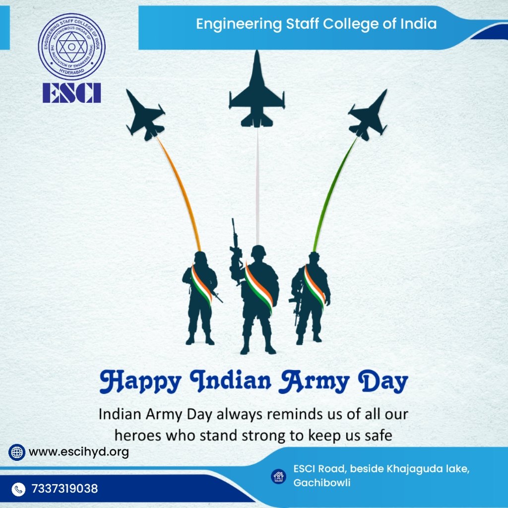 ESCIHyd's tweet photo. #IndianArmyDay https://t.co/Y64Xydil1G