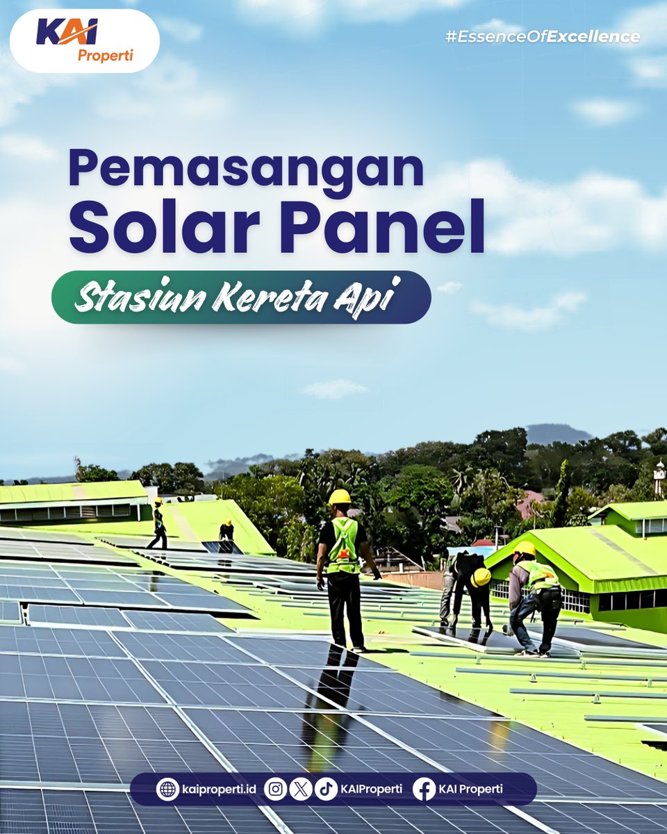 KAIProperti's tweet photo. KAI Properti turut mendukung penerapan konsep green building dengan menghadirkan energi terbarukan melalui pemasangan solar panel

Ayo kita wujudkan masa depan yang lebih hijau dengan teknologi ramah lingkungan! 🌱💚

#KAIProperti #ESG #renewableenergy #sustainability https://t.co/y95XeKFpsh