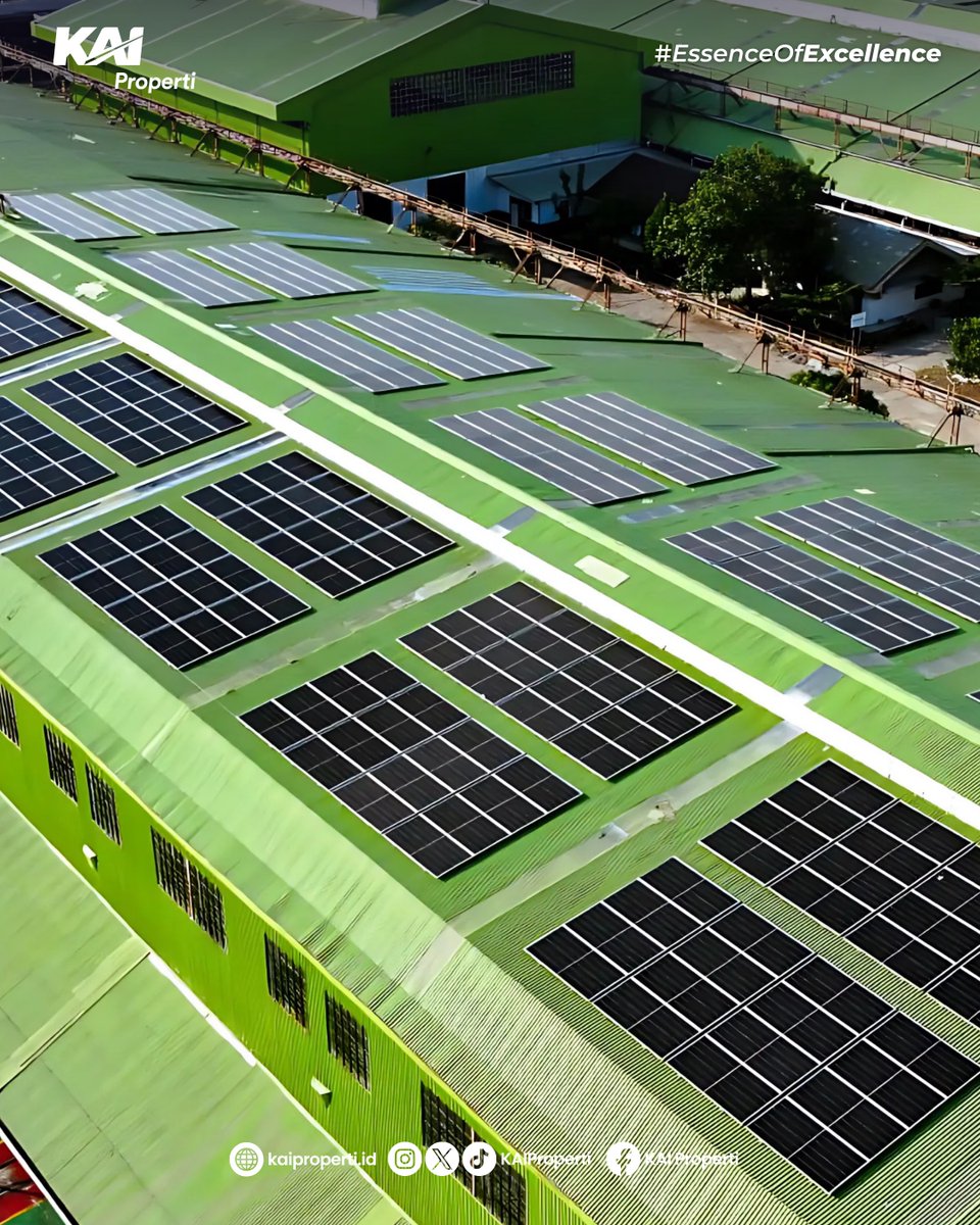 KAIProperti's tweet photo. KAI Properti mendukung penerapan konsep green building untuk menciptakan lingkungan yang berkelanjutan. Energi yang dihasilkan dari panel surya diharapkan dapat memenuhi kebutuhan operasional stasiun secara optimal https://t.co/hMjb2G7mxd