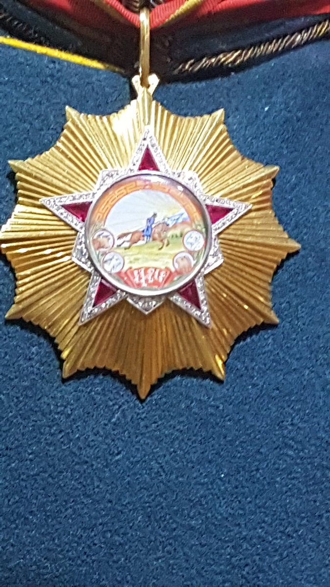 Монгол улсын хошой баатар,  маршал Х.Чойбалсангийн маршалын од. Монголын түүхийн хосгүйн үнэт түүхийн дурсгал