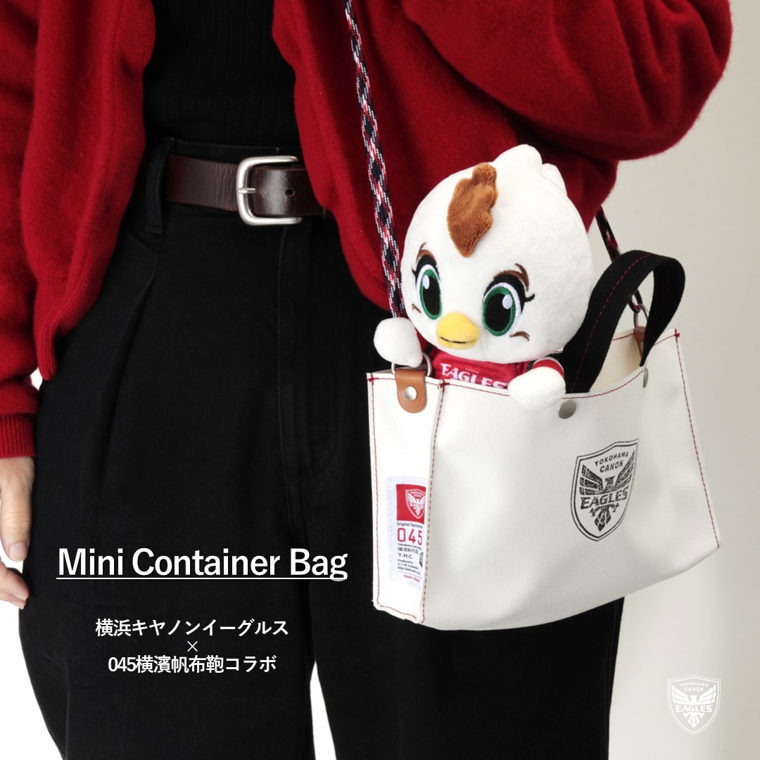 mickey 横浜キヤノンイーグルス トートバッグ ホワイト 横浜頒布 Mini Container Bag】8,800円 ラグビー観戦時に便利なミニコンテナ