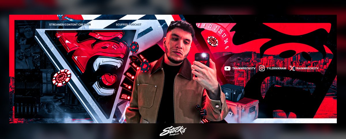 StocksGFX's tweet photo. Header Design for the legend @Trainwreckstv
Hope you like it, brother! 🙏 
-
You've been a massive inspiration on my @kick journey.
-
All support is appreciated! 🤝♻️❤️ https://t.co/RDSQVAk1G2