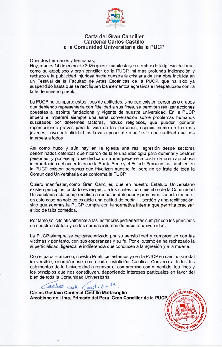 Arzobispado de Lima tweet media