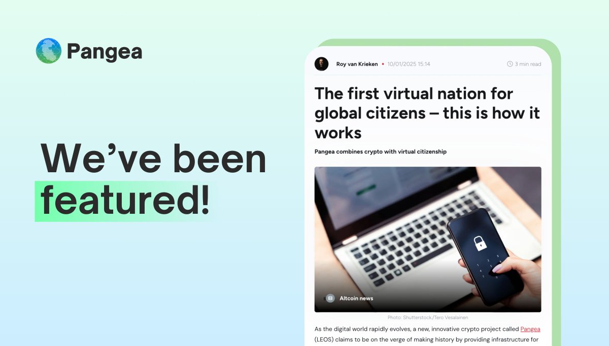 We’re thrilled to share that Pangea has been featured on <a href="/CryptoinsidersS/">Crypto Insiders</a> 🎉

Check out the article to see how we’re shaping the future: crypto-insiders.nl/nieuws/altcoin…