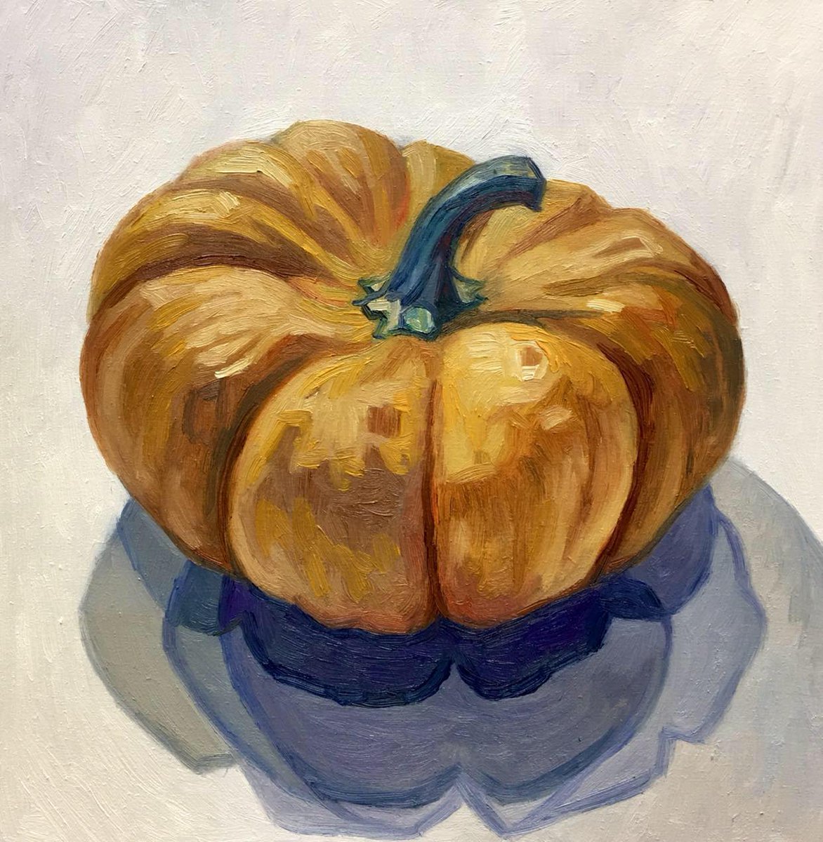 #geoffphillipsart #oil #saskatchewanartist #artworkoftheday #artwork #oilpaintingartist #smallart #art #pumpkin #squash #stilllife