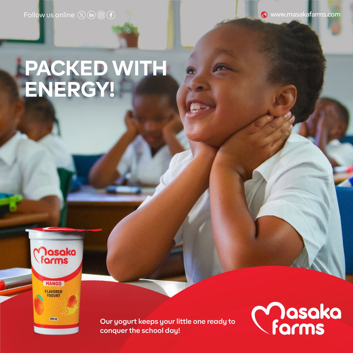masaka_farms's tweet photo. Bright smiles and even brighter dreams... 🥭✨ Our Mango Flavored Yogurt keeps your little ones energized and ready to shine. 💛🌟 Visit a store near you and grab yours today! 🛒    Call +250 789 911 244 To find a store near you    #mangoyogurt #dairy #helthyfood #Rwandaupdates #yogurtlovers #rwanda🇷🇼 #rwandaeats #kigali #RealfruitGoodness