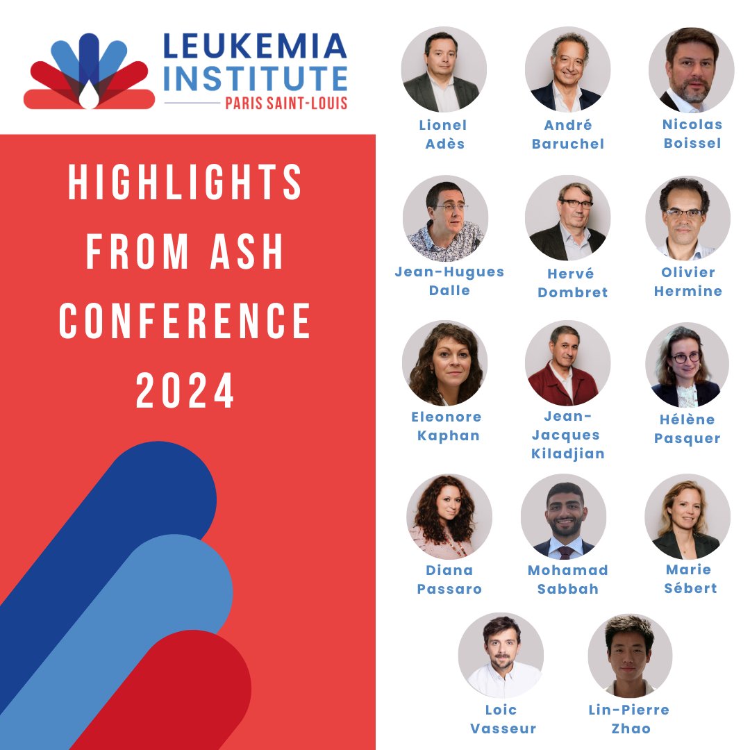 Leukemia Institute Paris Saint-Louis (@leukemia_inst) on Twitter photo At #ASH2024, you had the opportunity to delve into the latest research of our institute members in various sessions :
📡 Presidential Symposium Presentation : Olivier Hermine
🎙️ Plenary Introduction: André Baruchel
👓 Education Program : <a href="/jjkiladjian/">J.J. Kiladjian</a>
🖍️ Trainee Activities At #ASH2024, you had the opportunity to delve into the latest research of our institute members in various sessions :
📡 Presidential Symposium Presentation : Olivier Hermine
🎙️ Plenary Introduction: André Baruchel
👓 Education Program : <a href="/jjkiladjian/">J.J. Kiladjian</a>
🖍️ Trainee Activities