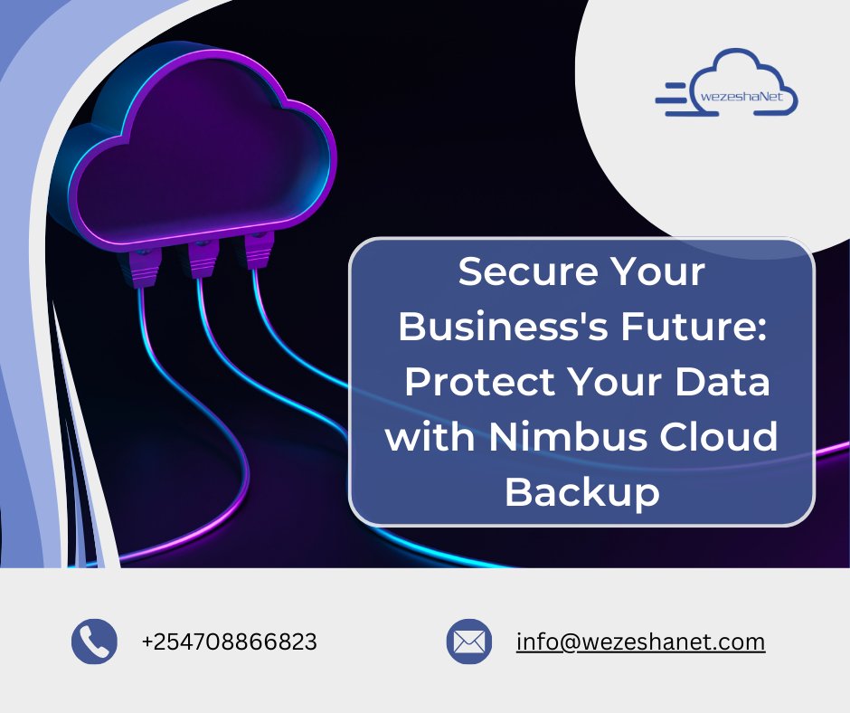 WezeshaNet's tweet photo. 🚨 Attention Business Owners! 🚨

Did you know 60% of businesses that face data loss shut down within 6 months?

David’s hardware failure could have caused disaster, but with Nimbus’s automated cloud backup, he restored all critical data in minutes!

Don’t wait until it’s too late—contact us for a FREE Nimbus demo! 

#DataBackup #BusinessContinuity