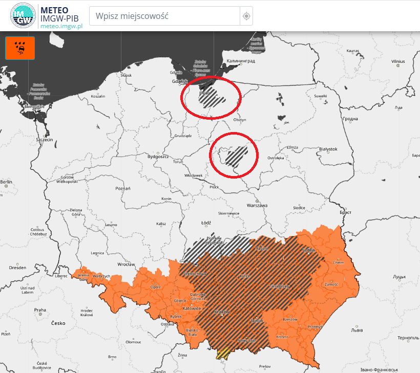 IMGWmeteo's tweet photo. Na zaznaczonym obszarze utrzymuje się mgła ograniczająca widzialność do około 100 m. W ciągu dnia widzialność będzie się stopniowo poprawiać.
#IMGWCMM #IMGW https://t.co/ZcaslI872F