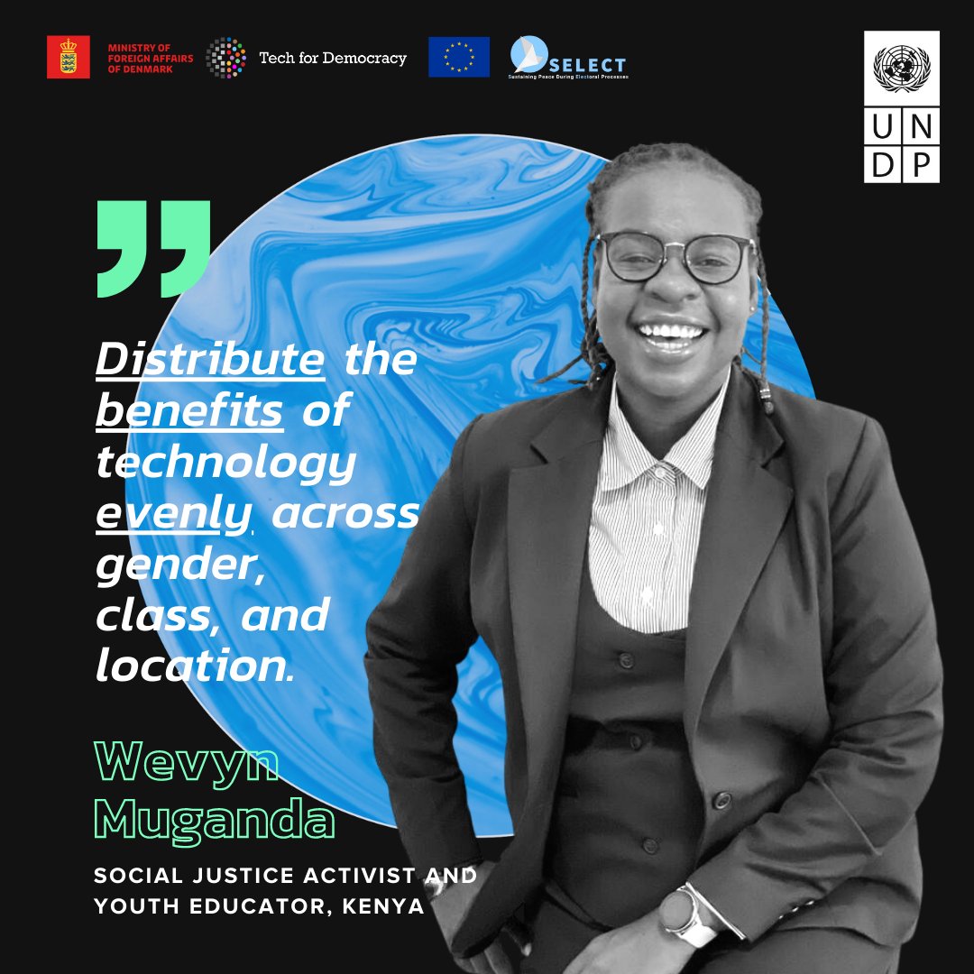 UNDP at EU (@undpeu) on Twitter photo <a href="/UNDP/">UN Development</a> <a href="/EU_FPI/">EU Service for Foreign Policy Instruments 🌐</a> <a href="/EU_Partnerships/">EU International Partnerships 🇪🇺</a> <a href="/UNDPAfrica/">UNDP Africa</a> <a href="/UNDPgov/">UNDP Governance</a> <a href="/UNDPGPCG/">UNDP Global Policy Centre for Governance</a> <a href="/EC_UNDP_JTF/">Joint Task Force on Electoral Assistance</a> <a href="/GPCatozzi/">Gianpiero Catozzi</a> <a href="/UNDP_SELECT/">Sustaining peace during electoral processes-SELECT</a> <a href="/GvanMontfort/">Georges van Montfort</a> <a href="/EUatUN/">🇪🇺EU at UN-NY</a> <a href="/UNinBrussels/">United Nations in Brussels</a> <a href="/UNDPDigital/">UNDP Digital</a> <a href="/Robert_Opp/">Robert Opp</a> <a href="/PNUDLAC/">PNUD América Latina y el Caribe</a> What can policymakers do to make digital technologies work for democracy, human rights and peace?
We asked five young leaders that are using digital technologies to create positive change in their work for advice: tinyurl.com/mpzcddxe
#TechforDemocracy #SELECT <a href="/UNDP/">UN Development</a> <a href="/EU_FPI/">EU Service for Foreign Policy Instruments 🌐</a> <a href="/EU_Partnerships/">EU International Partnerships 🇪🇺</a> <a href="/UNDPAfrica/">UNDP Africa</a> <a href="/UNDPgov/">UNDP Governance</a> <a href="/UNDPGPCG/">UNDP Global Policy Centre for Governance</a> <a href="/EC_UNDP_JTF/">Joint Task Force on Electoral Assistance</a> <a href="/GPCatozzi/">Gianpiero Catozzi</a> <a href="/UNDP_SELECT/">Sustaining peace during electoral processes-SELECT</a> <a href="/GvanMontfort/">Georges van Montfort</a> <a href="/EUatUN/">🇪🇺EU at UN-NY</a> <a href="/UNinBrussels/">United Nations in Brussels</a> <a href="/UNDPDigital/">UNDP Digital</a> <a href="/Robert_Opp/">Robert Opp</a> <a href="/PNUDLAC/">PNUD América Latina y el Caribe</a> What can policymakers do to make digital technologies work for democracy, human rights and peace?
We asked five young leaders that are using digital technologies to create positive change in their work for advice: tinyurl.com/mpzcddxe
#TechforDemocracy #SELECT