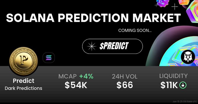 PredictSOL's tweet photo. I $Predict this low cap gem is about to explode! Thank me later. 

Retweet this and share your wallet for no reason. #predictToken #solana #sol #predictai https://t.co/nd50bqDwh8