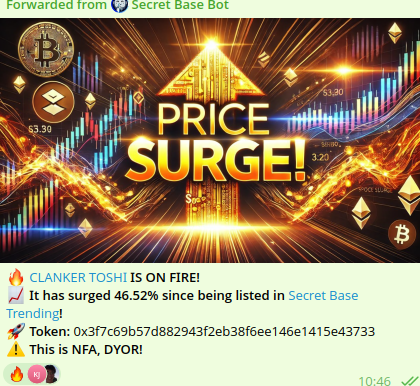 <a href="/_proxystudio/">liquid 💧</a> <a href="/base/">Base</a> Price surging for Clanker Toshi - $CTOSHI with the Toshi listing on Coinbase!

CA
0x3F7c69b57d882943F2Eb38F6ee146e1415E43733

Dex Trending and Secret Base Trending active!
Volume bots.
Up to date dex.

LFG!