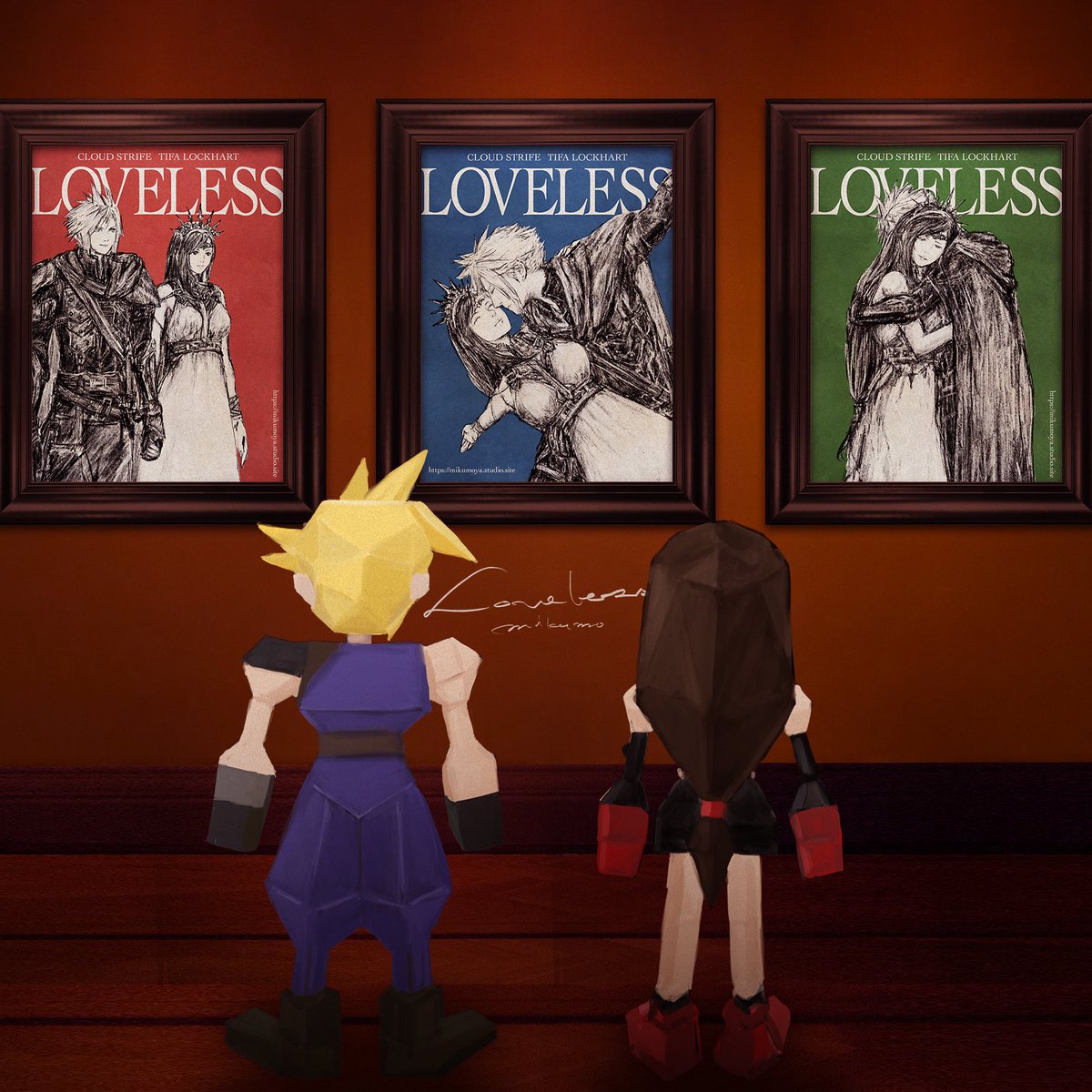 最近描いたLOVELESSポスター3種盛り〜カクカクポリゴンを添えて

#cloti