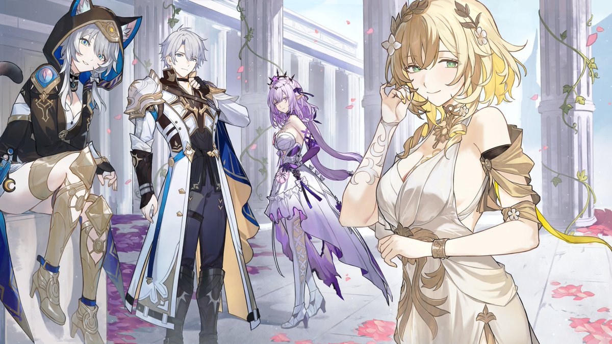 rararamax_'s tweet image. a new world awaits!
#HonkaiStarRail #Aglaea #Castorice #Cipher #Phainon