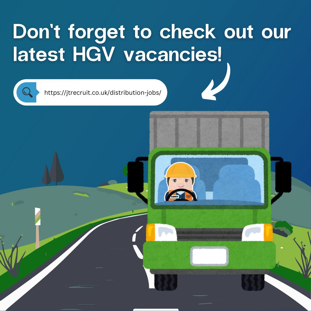 We’ve got HGV vacancies waiting for you! 🙌

Apply today and let’s drive your career forward! 🚛

👉 Find out more:jtrecruit.co.uk/distribution-j… 

#HGVJobs #HGVDrivers #DrivingCareers #JobsOnTheRoad #JTRecruit #WeAreHiring
