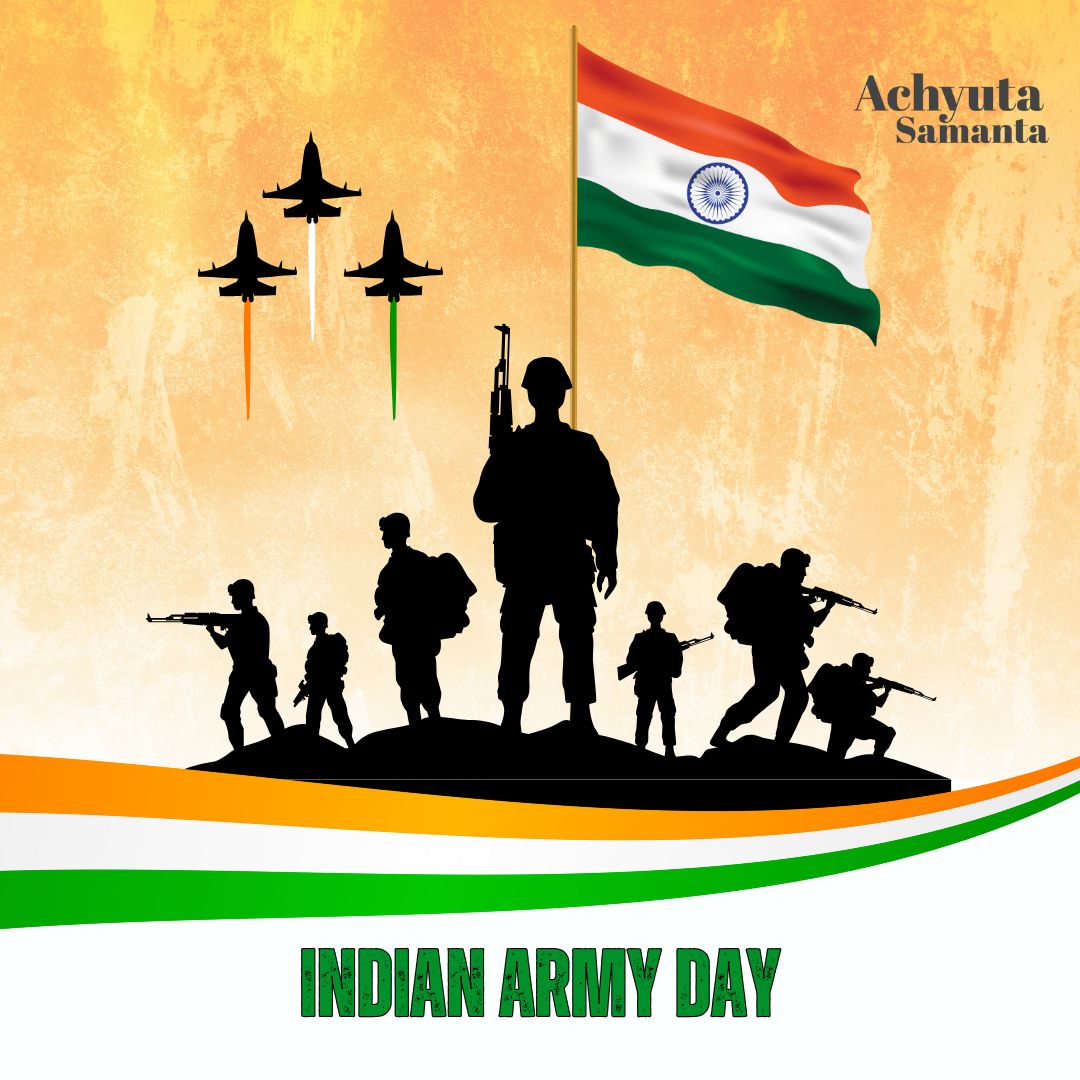 achyuta_samanta's tweet photo. On this Indian Army Day, I salute the brave soldiers who selflessly protect our nation with courage and dedication. Their sacrifices and unwavering commitment inspire us all. Let us honour their service and express our heartfelt gratitude to the true heroes of our country. https://t.co/bFBTeahCx8