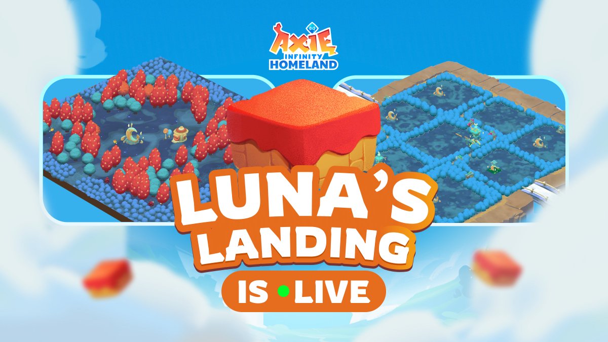 AxieInfinity's tweet image. Luna’s Landing is LIVE!

Explore the Rarest Lunacian Plots — and Surrounding Areas 🏠

🌟  Only 8 Plots in Existence

⏰  Faster Activity Completion Times

🪙  Larger AC Earning

🍀  Higher-Level Resources Nearby

Full announcement 👇

📜 : blog.axieinfinity.com/p/lunas-landin…