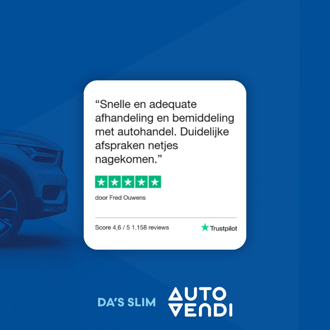 AutoVendiNL's tweet photo. Jullie feedback is zo waardevol voor ons! 💙 Zo kunnen we jullie nóg beter van dienst zijn in de toekomst. #autovendi #autoverkopen #onlineautoverkopen https://t.co/Kz0rOln5mK