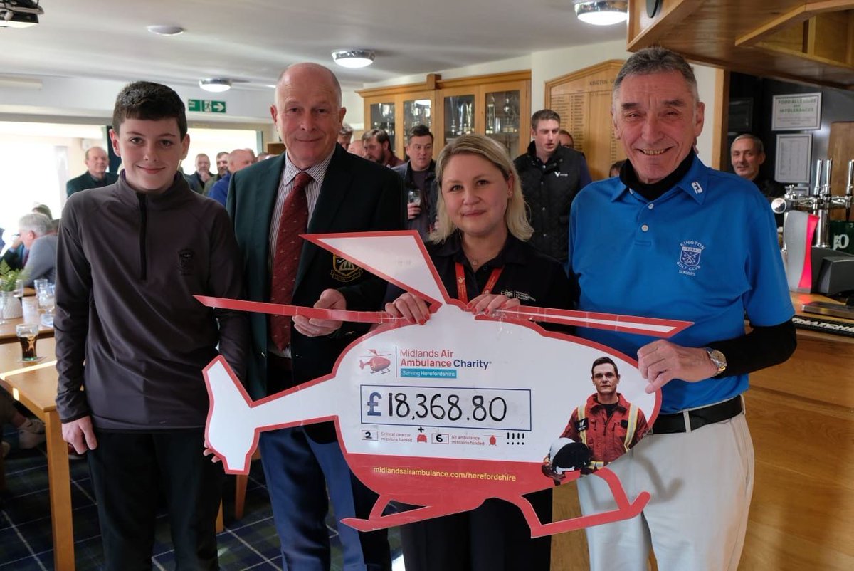 We thank the Captains of 2024 for their effort and service for the club over last year. The Captains left their tenure with this amazing donation to the Midlands Air Ambulance is close to our hearts here and we thank everyone for their support in raising an incredible £18,368.80!