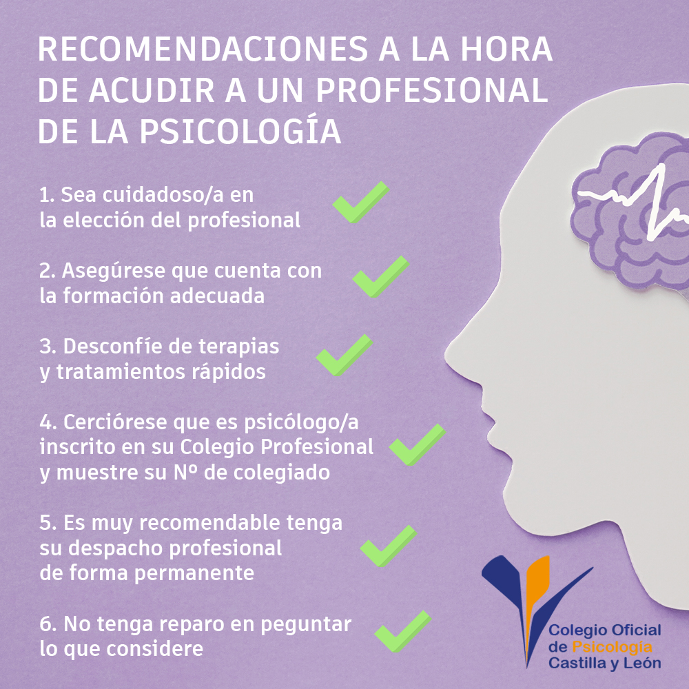 copcyl's tweet photo. Os compartimos estos consejos y recomendaciones a la hora de escoger un profesional de la psicología ✅
Si no estás seguro /a puedes consultarnos ⬇️
https://t.co/PI4luXO92W
#Copcyl #Psicología #ColegioPsicologíaCastillaYLeón https://t.co/NnU9tlQF2C