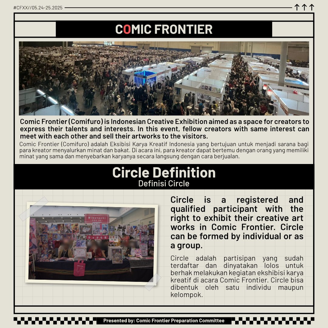 comifuro's tweet photo. Hi everyone, how’s the new year? Starting today we’re gonna share some #ComifuroGuide101 so you can prepare yourself to participate with the upcoming #CFXX !! 

To start our guide, we share a brief introduction of Circle Participation in Comifuro https://t.co/W1i66MHV7o