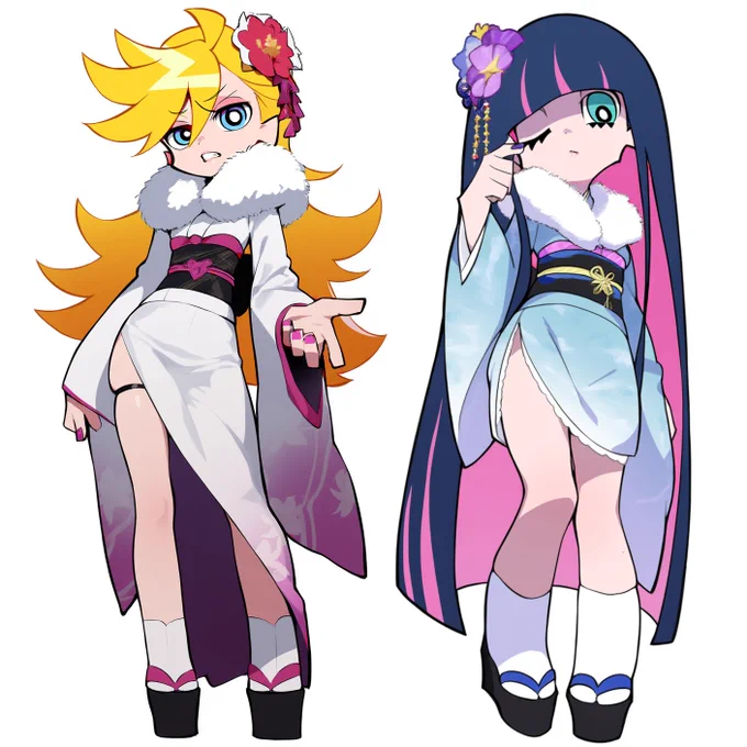 振袖パンスト (1/2)↓逆作画崩壊はリプ欄に↓ 