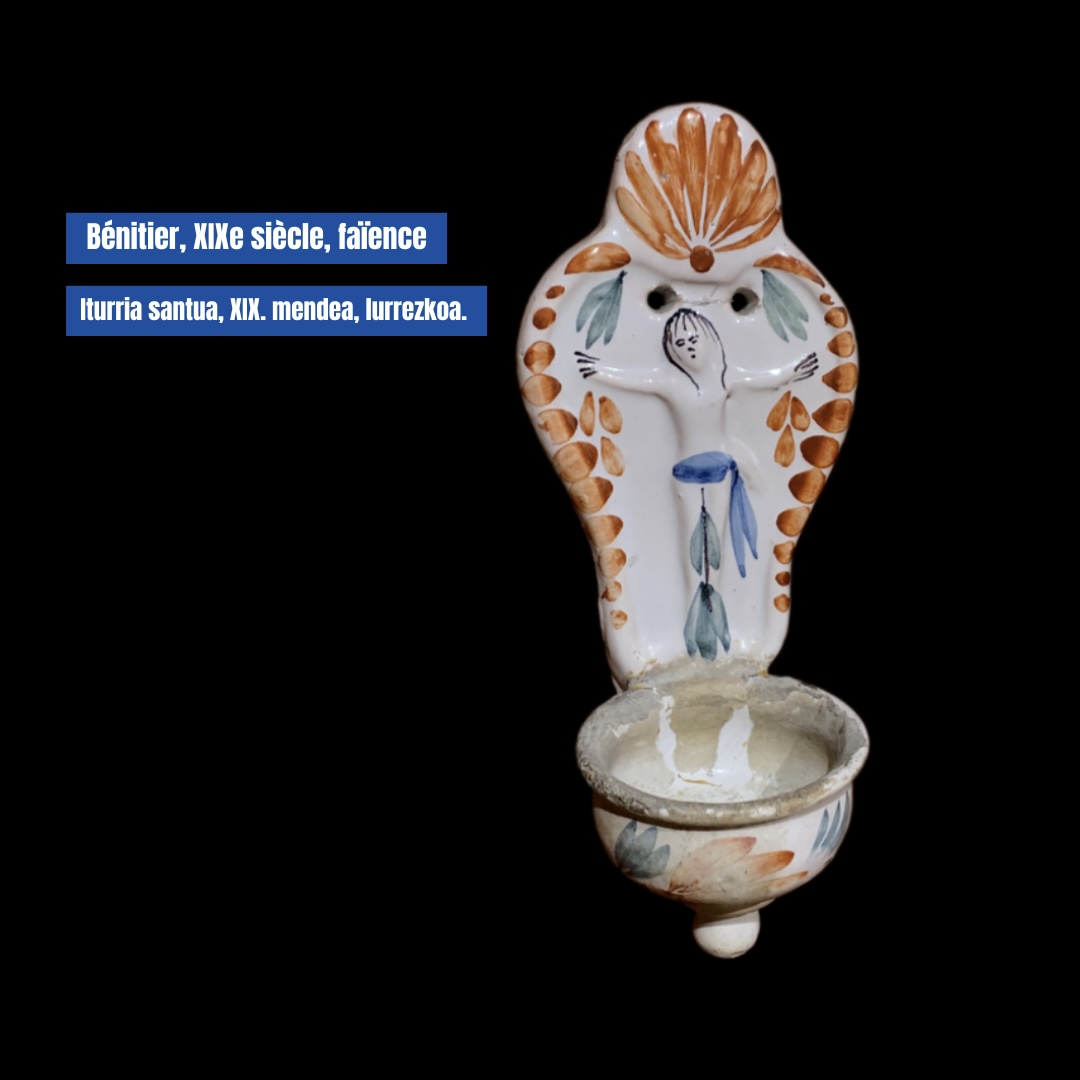 MuseeBasque's tweet image. 💧Urtarrila, uren hilabetea - Janvier le mois des eaux 💧

Bénitier, XIXe siècle, faïence 💯
Iturria santua, XIX. mendea, lurrezkao 💯

#MuseeBasque100ans #euskalmuseoa100urte