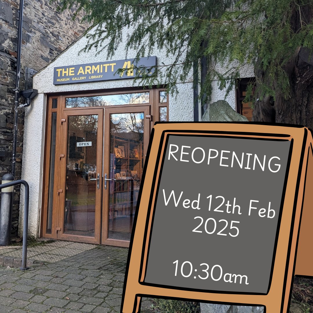 📢REOPENING: WED 12TH FEB 2025📢
In a month's time at 10:30am on Wednesday 12th February 2025, we'll be reopening with NEW exhibitions on:
🥾 #AlfredWainwright
🍄 #BeatrixPotter
⚔️ The #AmblesideRomanFort
We can't wait to see you all again 🥳