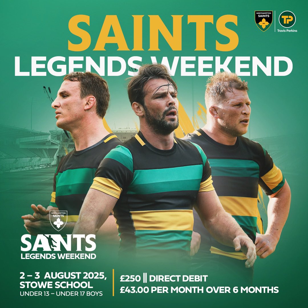 Northampton Saints Community (@saintscomm) on Twitter photo Foden Joins the Legends Weekend ๐ด๓ ง๓ ข๓ ฅ๓ ฎ๓ ง๓ ฟ
Weโre delighted to announce <a href="/ben_foden/">Ben Foden</a> will join <a href="/DylanHartley/">Dylan Hartley</a> and Louis Picamoles on the coaching team in August! ๐
northamptonsaints.co.uk/news/ben-fodenโฆ
<a href="/SaintsRugby/">Northampton Saints ๐</a> Foden Joins the Legends Weekend ๐ด๓ ง๓ ข๓ ฅ๓ ฎ๓ ง๓ ฟ
Weโre delighted to announce <a href="/ben_foden/">Ben Foden</a> will join <a href="/DylanHartley/">Dylan Hartley</a> and Louis Picamoles on the coaching team in August! ๐
northamptonsaints.co.uk/news/ben-fodenโฆ
<a href="/SaintsRugby/">Northampton Saints ๐</a>