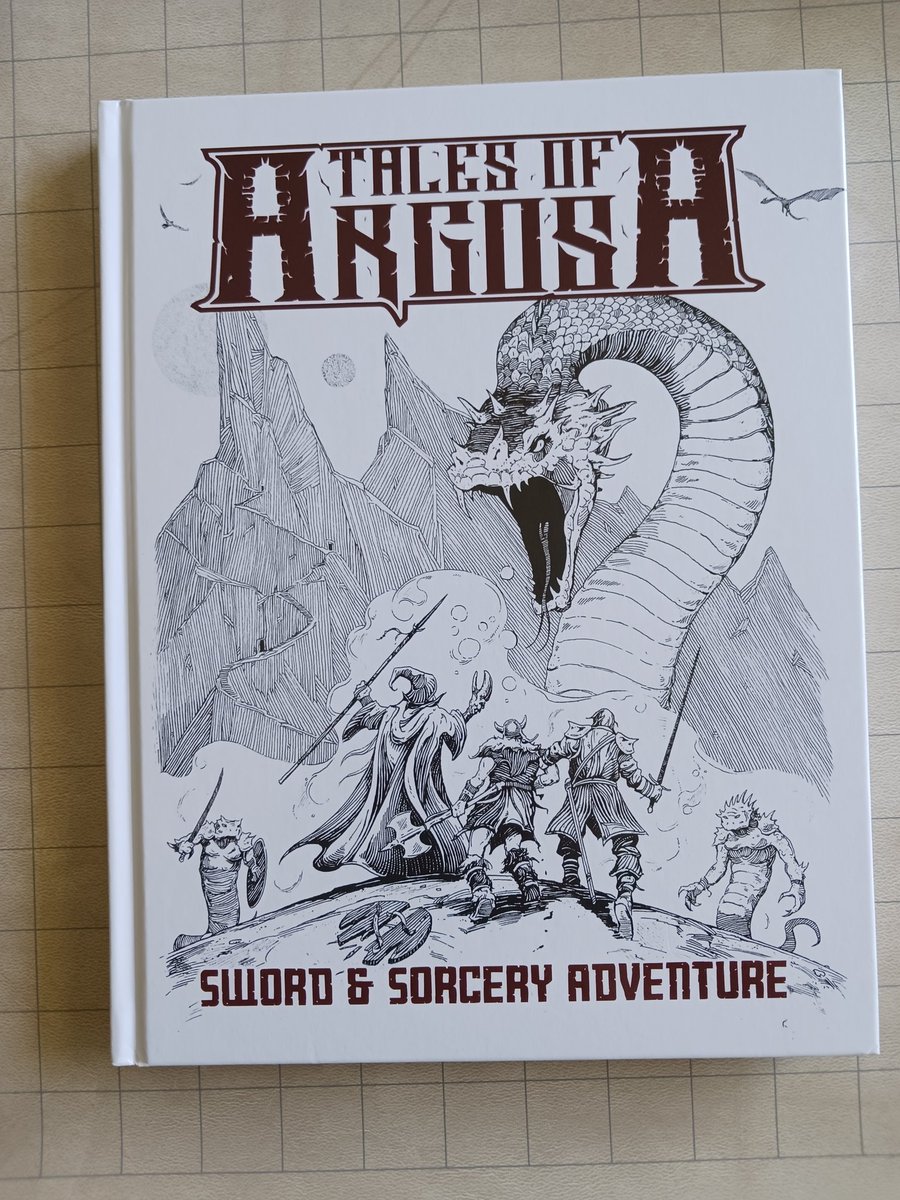 My first look at <a href="/LowFantasyGamin/">Pickpocket Press</a>'s Tales of Argosa rulebook from his Kickstarter. Great quality and such a fantastic game. Even for #SoloRPG. Support indie creators. #DnD #DungeonsAndDragons #TTRPG
