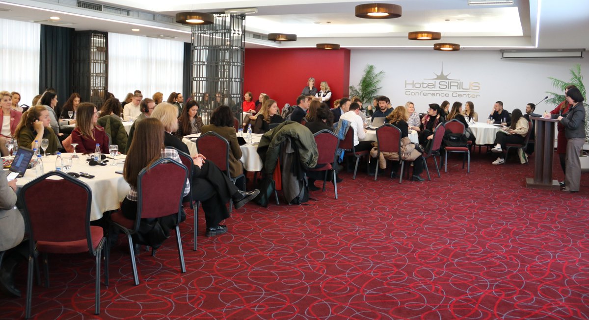 UNICEFKosovo's tweet photo. Happening now! A full house today with over 100 partners at UNICEF’s Annual Review Meeting 2024. 🙌 Grateful for their commitment and dedication to improving the lives of children, youth, and families in Kosovo. 💙👧👩‍🦽🧑‍🦯👦 #ForEveryChild #PartnershipsForChange https://t.co/1cNkbMpkxT