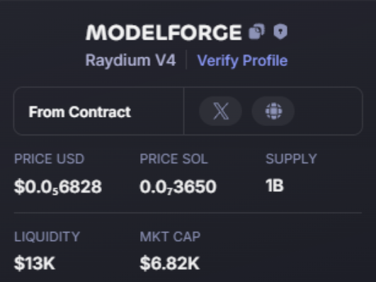 Doraemonmagic1's tweet image. UPDATE   $ModelForge  #ModelForge 
6K   -  339K     
56X                                            
CA: HRSsrhJZ3NhPAgxxuq2bmm7TZ7X6KZjMT7TEdgwbpump

🪙 Join Group Private: t.me/Phoenix_Calls1