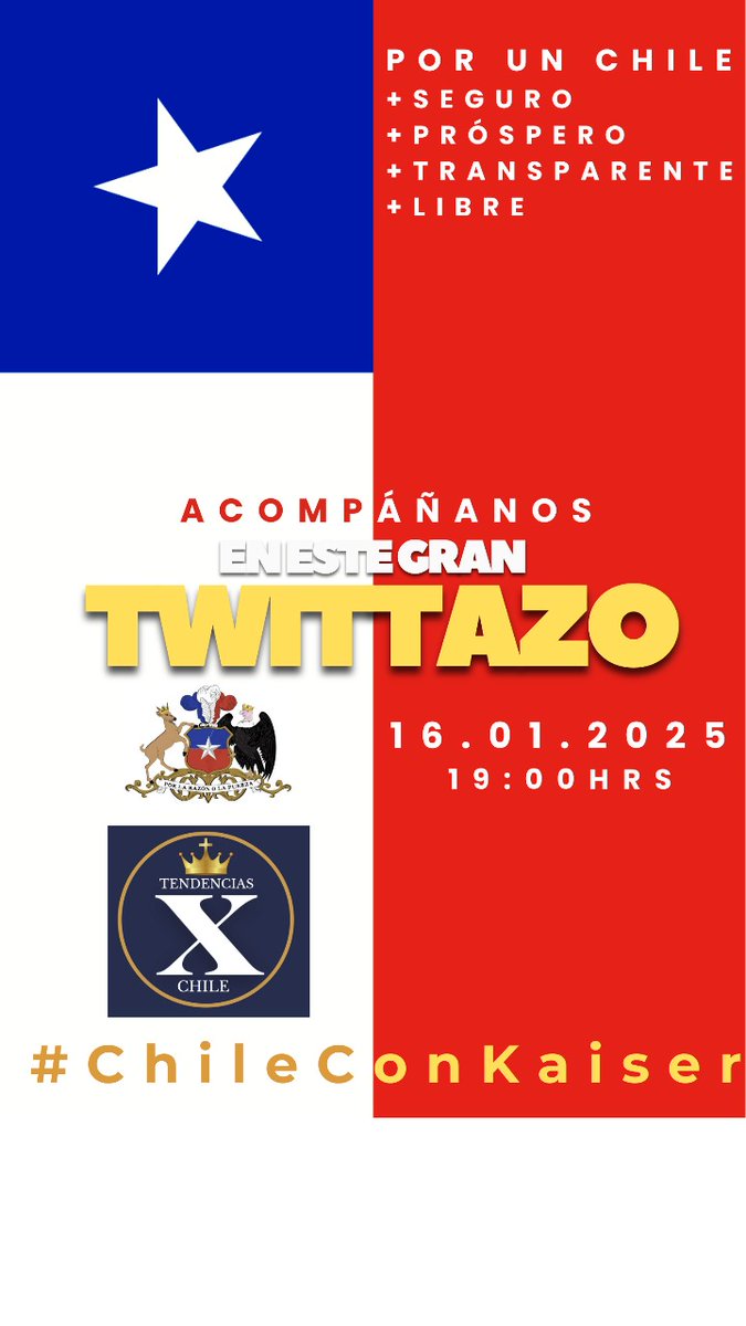 Twittazo

Este Jueves 16 de enero del 2025 te invitamos a participar en la red social X (ExTwitter) del primer twittazo en favor de nuestro país

Chile necesita un líder honesto, valiente y de convicciones sólidas 

Pasa el Dato!