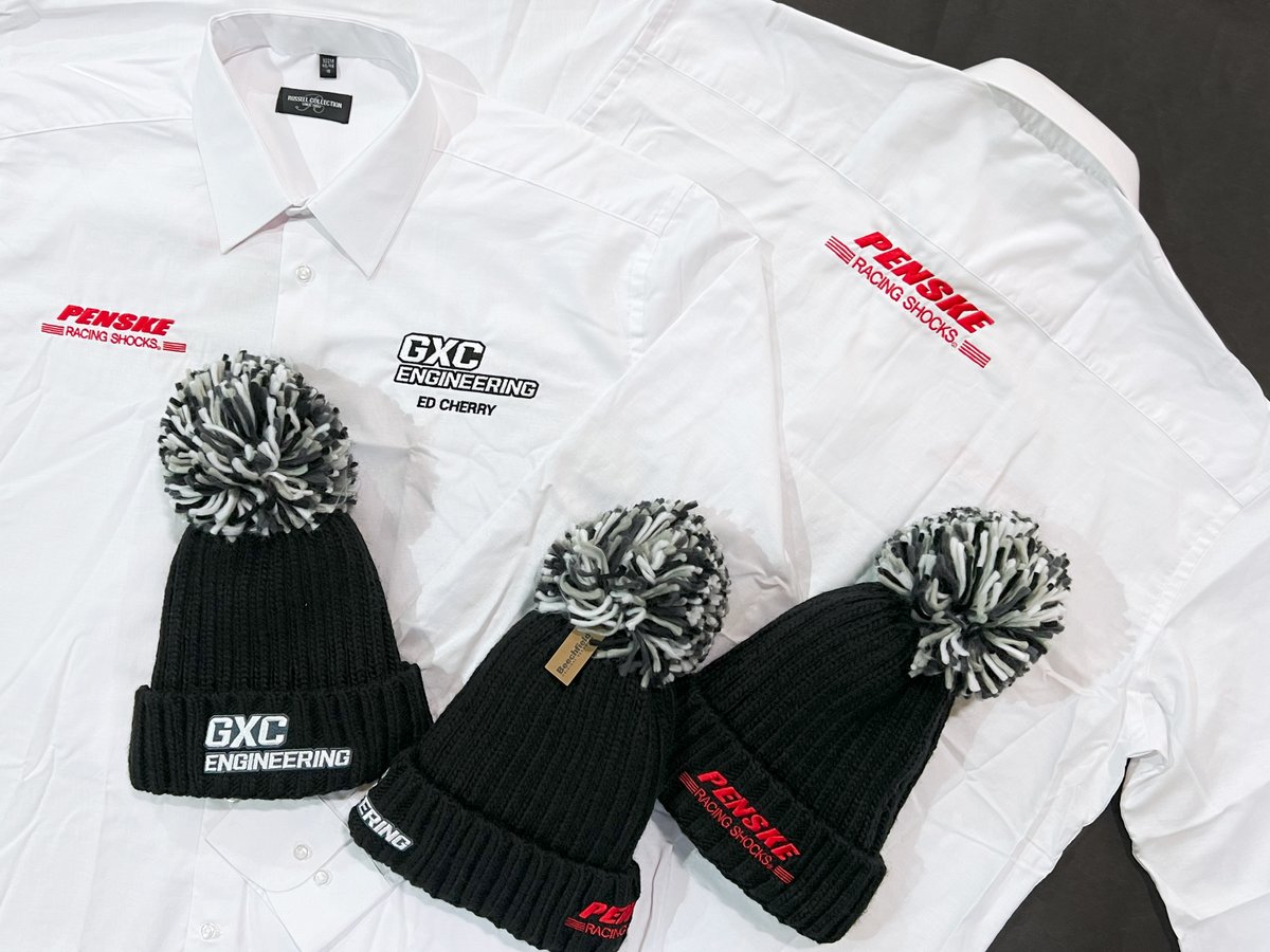 WizardEmb's tweet photo. Custom branded Shirts and Bobble Hats for @GXC_Engineering / #PenskeRacingShocks ππ§΅
https://t.co/7YeUcDXGQ4
#wizardembroidery #workwear #uniform #corporatewear #branding #raceengineering #corporate #shirt #bobblehats #headwear #racing #motorsport #engineering #gxcngineering https://t.co/67A0nyXkyR