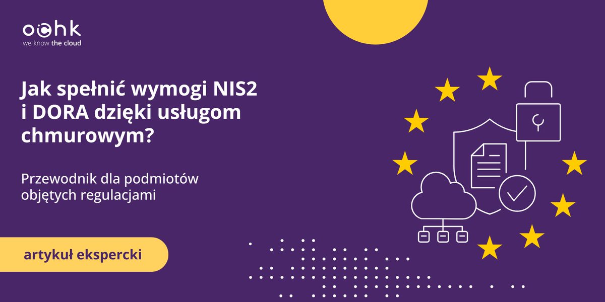 Już w najbliższy piątek rozpoczyna się pełne stosowanie rozporządzenia #DORA. Przejdź do naszego najnowszego artykułu, zapoznaj się z naszym autorskim zestawieniem i dowiedz się, jak dzięki usługom chmurowym spełnić wymogi DORA i #NIS2 👉ochk.cloud/pl/dziennik-ch….