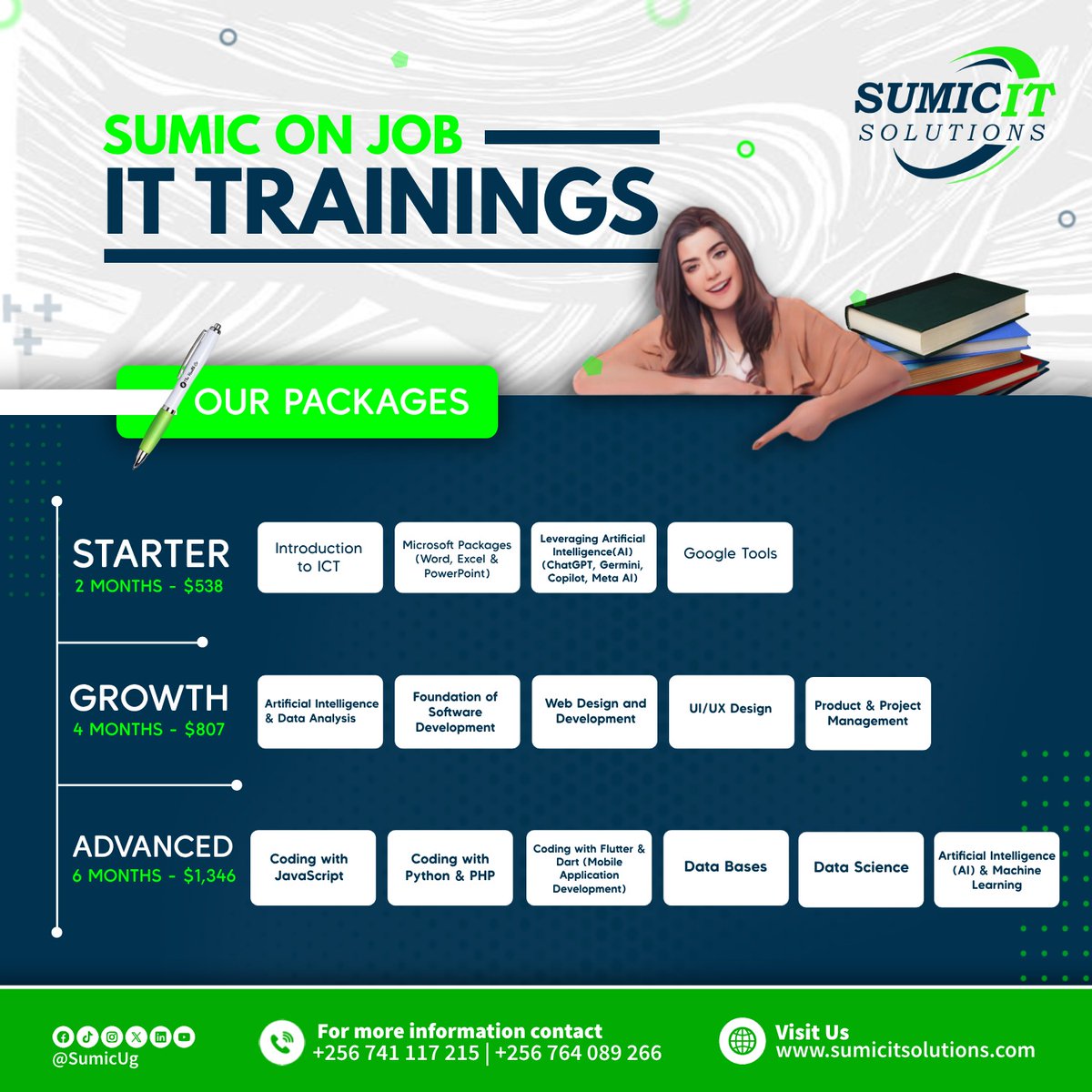 Catherine Nalugo (@ca3nenalugo) on Twitter photo Start 2025 by enhancing your career with IT skills .
Join <a href="/SumicUg/">Sumic IT Solutions Ltd</a> for professional training in AI , web design , data science , and more.
Equip yourself with the expertise needed to stay competitive in the evolving tech world.
sumicitsolutions.com
#VisitSumic Start 2025 by enhancing your career with IT skills .
Join <a href="/SumicUg/">Sumic IT Solutions Ltd</a> for professional training in AI , web design , data science , and more.
Equip yourself with the expertise needed to stay competitive in the evolving tech world.
sumicitsolutions.com
#VisitSumic