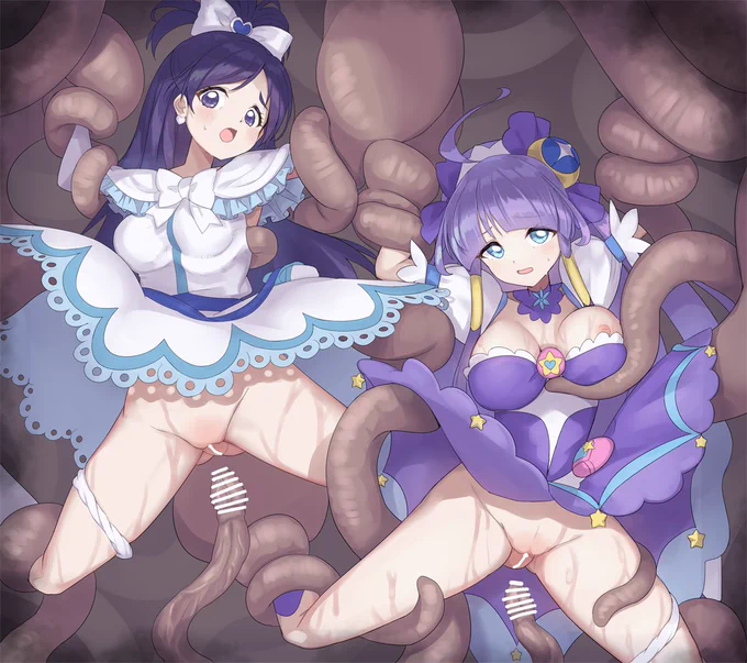 Skebキュアホワイト&セレーネ触手 